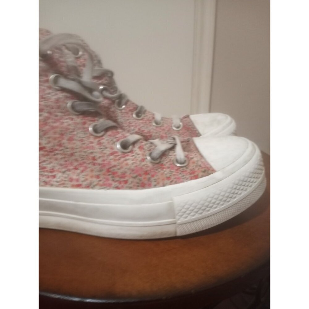 Converse All Star Lift Platform Trainers Womens Size 7 Ditsy Floral Shoes - Picture 8 of 16